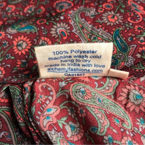 Alchemy Mumu Style Bohemian Scarf Top or Mini Dress, M/L - Picture 9 of 14